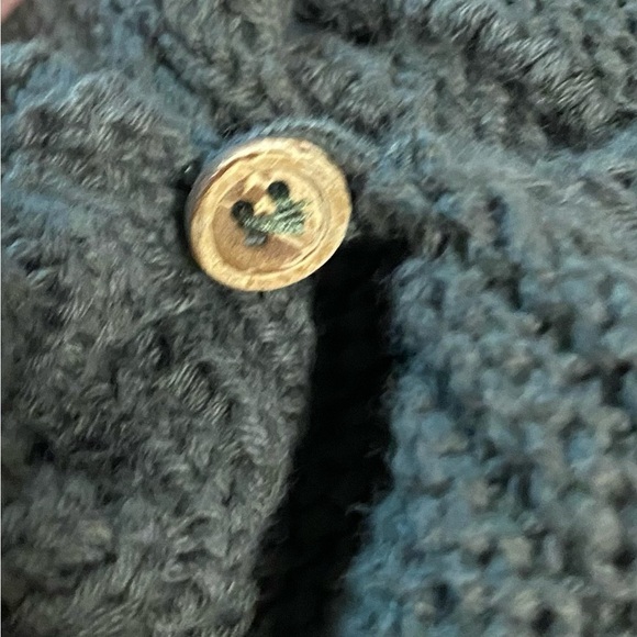 Zestt Women's Organic Cotton Gray Knit Sweater Button Side Cardigan One Size - Picture 10 of 13